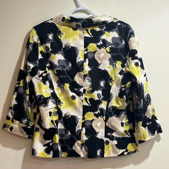 Conrad C Collection jacket sz 12 abstract floral full zip blazer - Picture 3 of 5